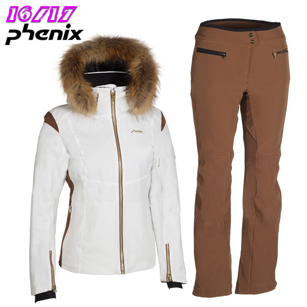 1617 Phenix Dahlia Jacket(PS682OT63)-IN + Jet Pants(PS682OB62)-BR (피닉스 달리아 여성 스키복 세트)