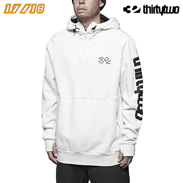 1718 THIRTYTWO STAMPED HOODED PULLOVER [DIRTY WHITE] (32 스탬프드 풀오버 보드복 후드)