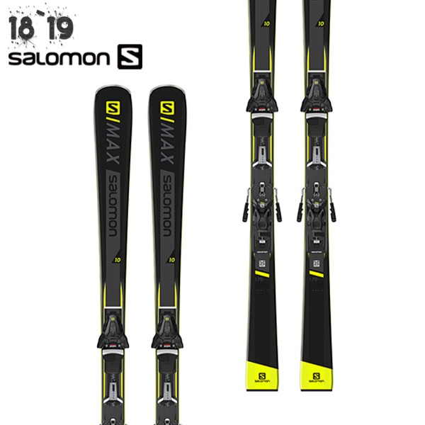1819 SALOMON S/MAX 10 Black/Yellow 160,165 + Z12 Walk (살로몬 에스맥스 10 /160,165 스키 플레이트)