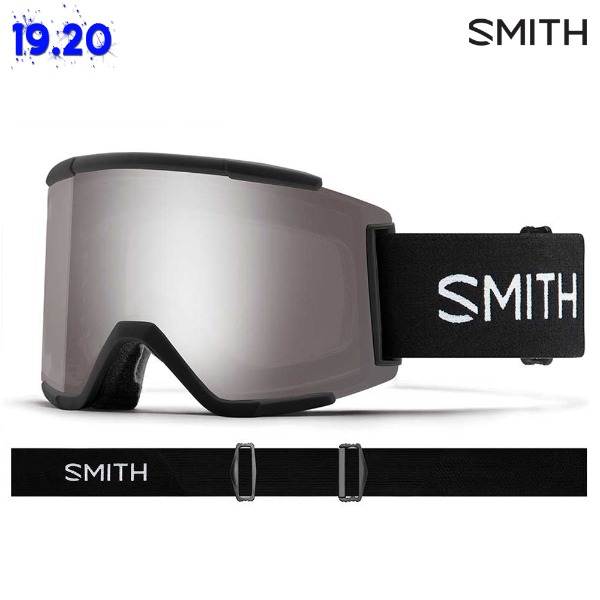 1920 SMITH SQUAD XL - Black (스미스 스쿼드 엑스엘 블랙 크로마팝 썬 플래티넘 미러 + 스톰 로즈 플래쉬 렌즈 스키/보드 고글)