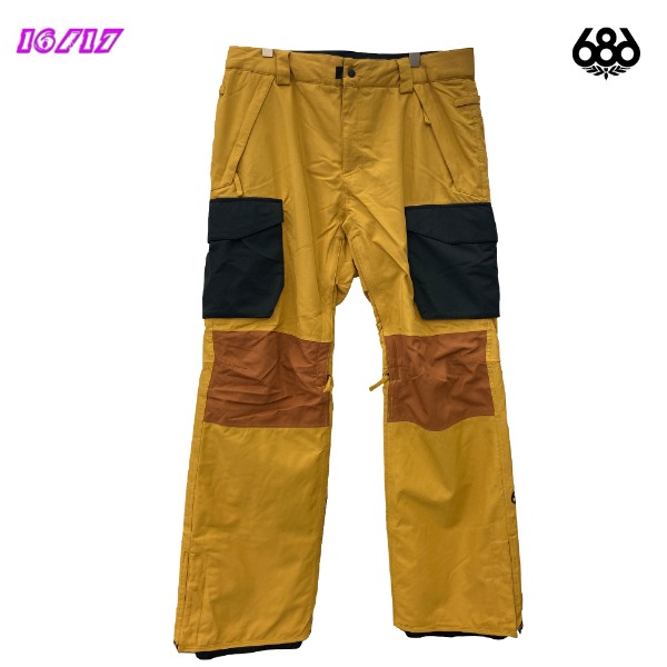 1617 686 AUTHENTIC INFINITY INS CARGO PANT - GOLD (686 어샌틱 인피니티 카고 스노우보드복 팬츠)-★ L6W210GOLD