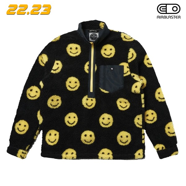 2223 AIRBLASTER Sherpa Half Zip - Big Yellow Smile (에어블라스터 세르파 스노우보드 복 하프 집업 빅옐로우스마일)