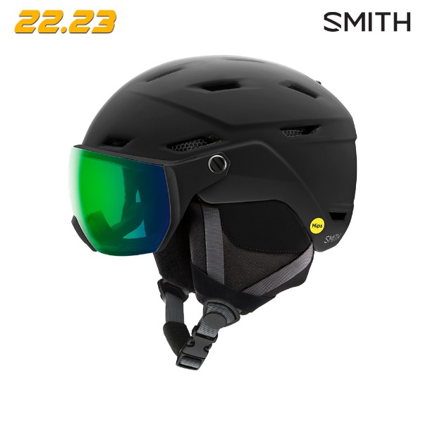 2223 SMITH SURVEY MIPS HELMET - MATTE BLACK/CP Everyday Green Mirror (스미스 서베이 밉스 스키/보드 헬멧)