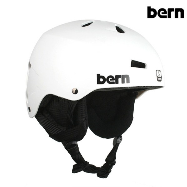 BERN TEAM MACON ASIAN FIT - MATTE WHITE (S .M .U) (번 팀 마콘 아시안핏 스키/보드 헬멧) BM22BSMW 1819