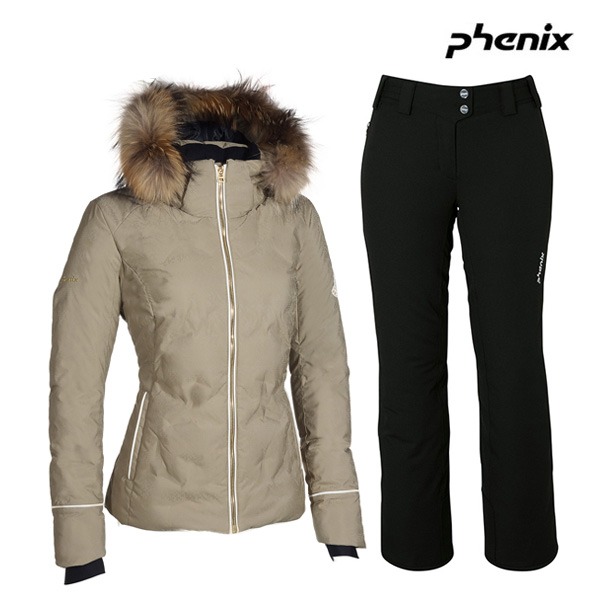 PHENIX Rose Jacket(PS682OT61)-BE + Rose Waist Pants(PS682OB61)-BK (피닉스 로즈 여성 스키복세트)[1617]