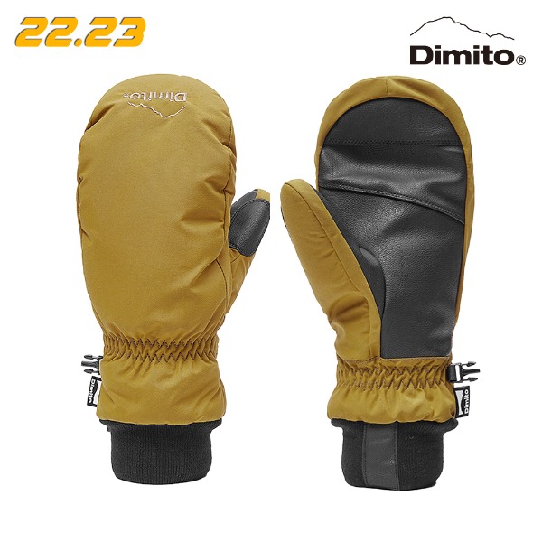 2223 DIMITO MT LOGO MITTEN - GOLD (디미토 엠티 로고 스키 스노우보드 벙어리 장갑)