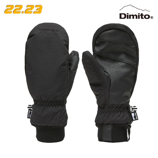 2223 DIMITO MT LOGO MITTEN - BLACK (디미토 엠티 로고 스키 스노우보드 벙어리 장갑)