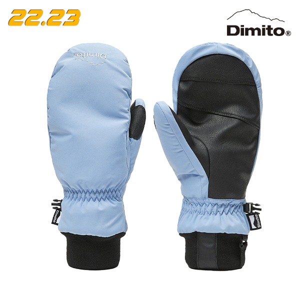 2223 DIMITO MT LOGO MITTEN - SLATE BLUE (디미토 엠티 로고 스키 스노우보드 벙어리 장갑)